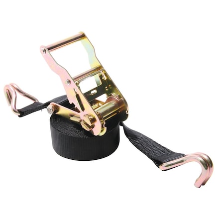 Sunbelt 15' X 1 1/2" Ratchet, Zinc, Black Webbing, Double J Hooks 7" x3" x3.5" A-B1340700